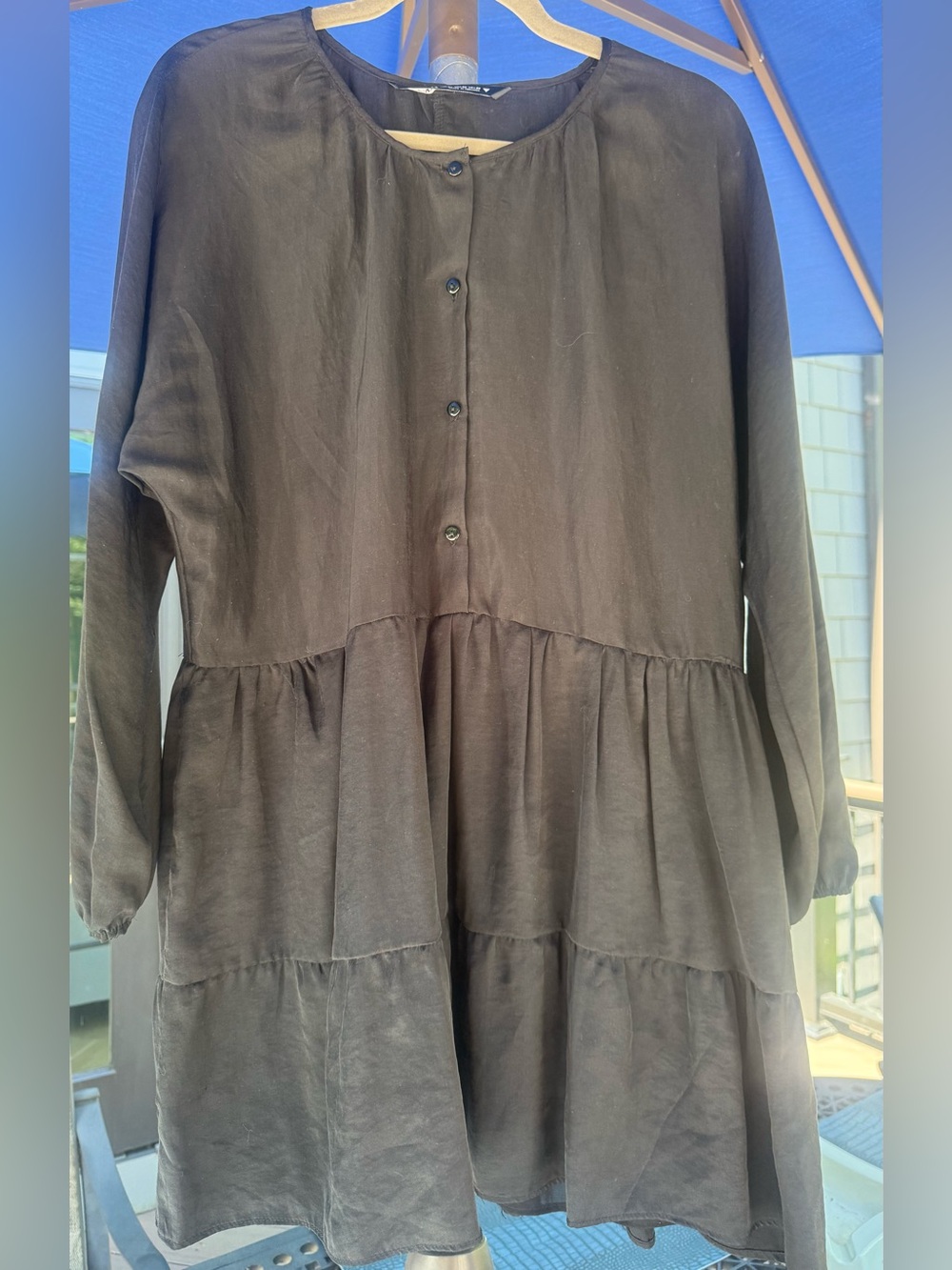 Zara Baby Doll Button-Front Dress
